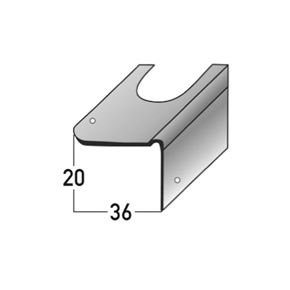Reparaturwinkel 20 mm Nase 009726 200cm 200 x 3,6 cm