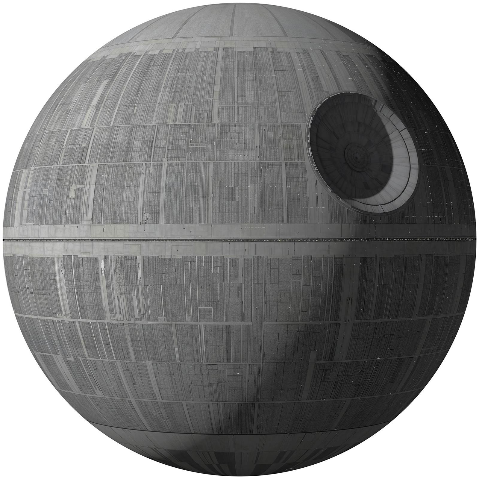 Selbstklebende Vlies Fototapete/Wandtattoo - Star Wars XXL Death Star - Größe 127 x 127 cm