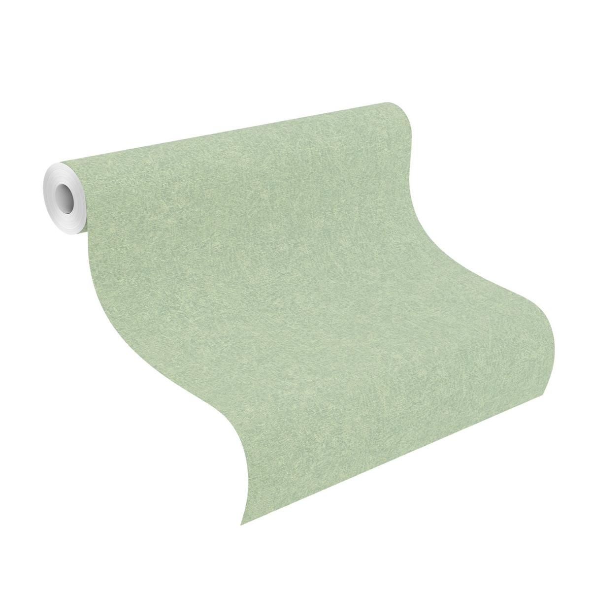Tapete Basic uni Vinyltapete Jadegrün ansatzfrei 53 cm x 10,05 m