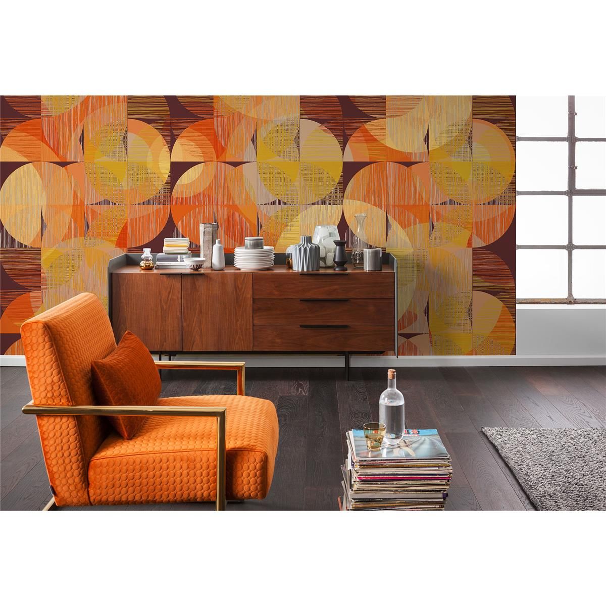 Vlies Fototapete - Seventies Swing - Größe 300 x 250 cm