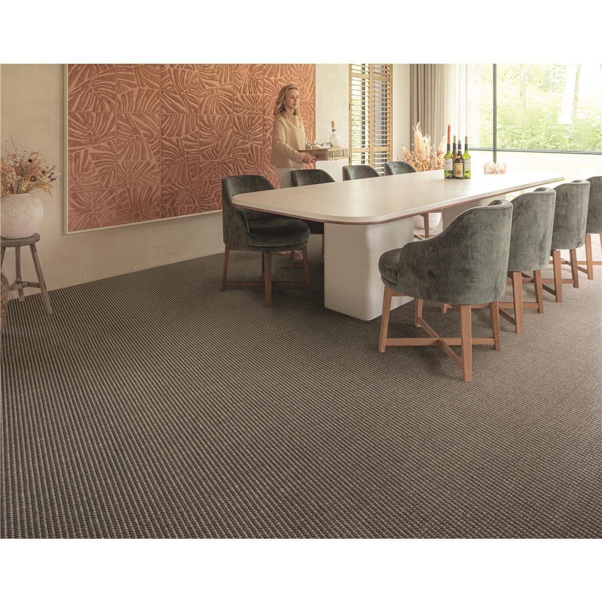 Teppichboden Tasibel Bhutan 2503 Braun 100 % Sisal - Rollenbreite 400 cm