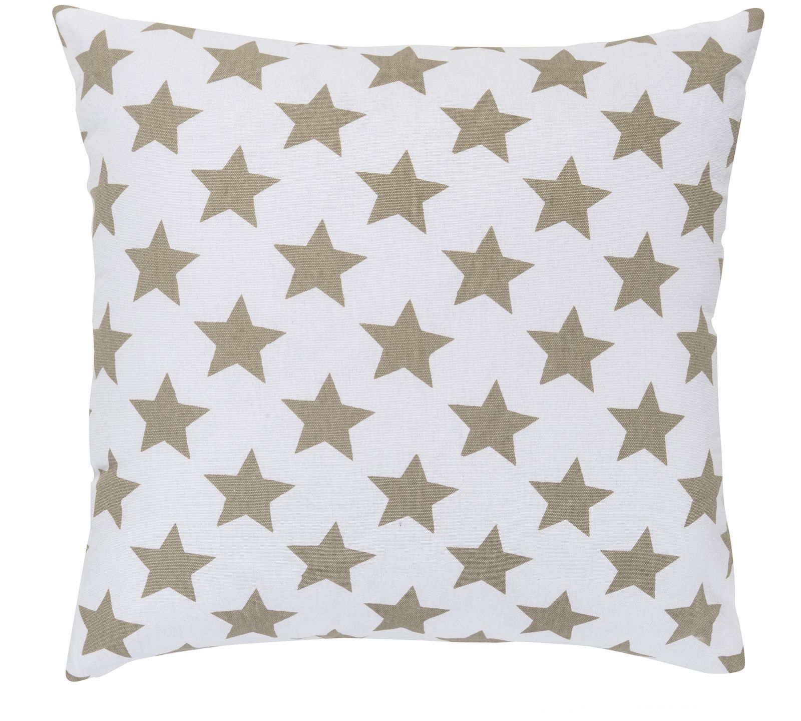 Kissen (gefüllt) KI Stars allover 06 weiß-braun B:45cm L:45cm