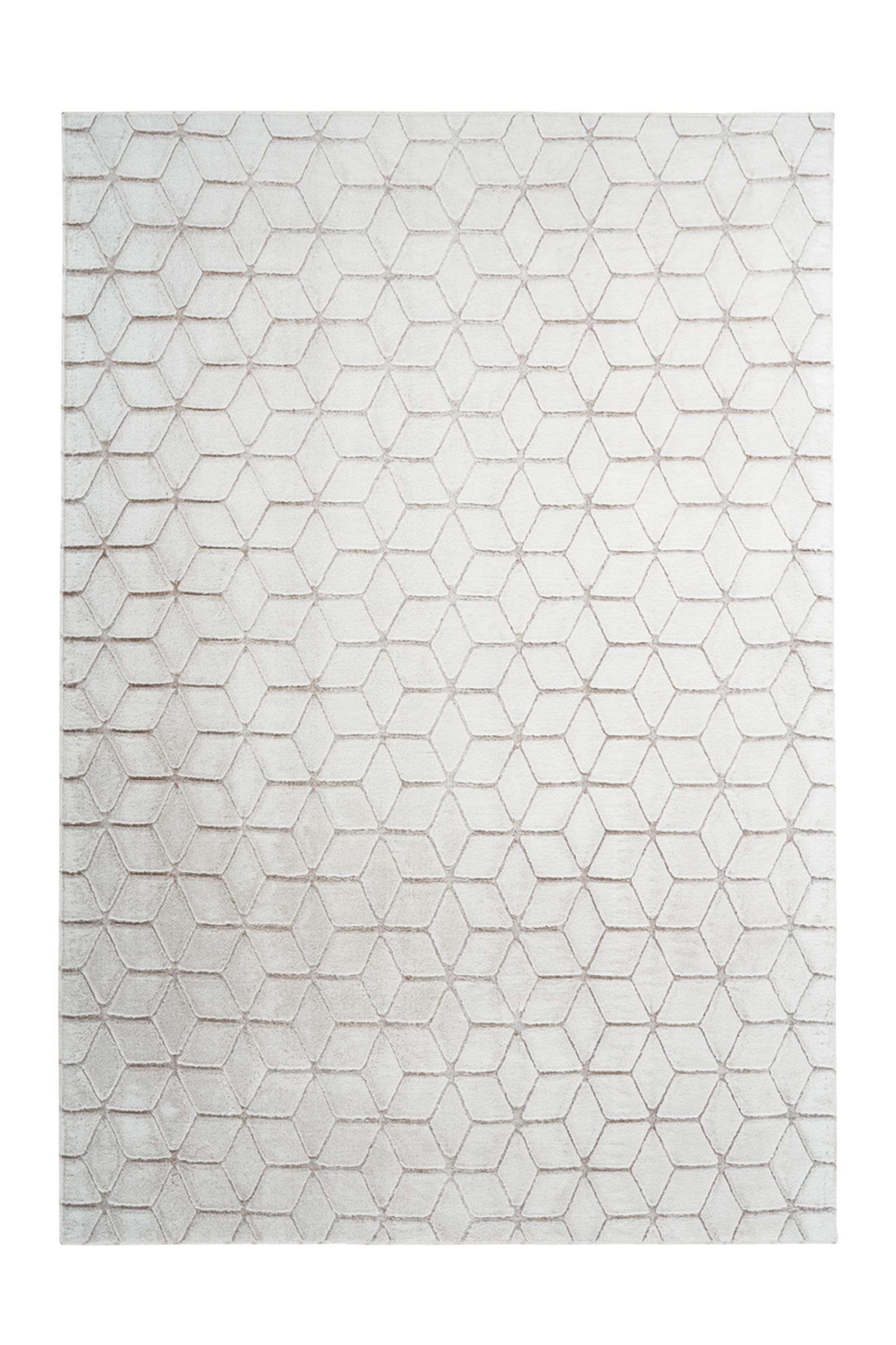 Teppich Vivica 125 Weiß / Taupe 120 cm x 160 cm