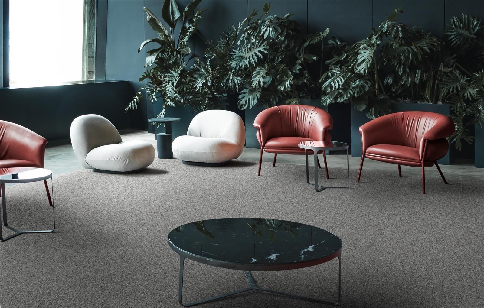 Teppichboden Vorwerk Exclusive 1009 ELARA Shag Frisé Schwarz 9H23 - Rollenbreite 400 cm