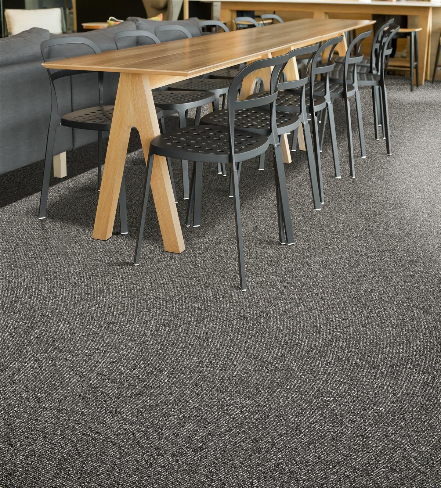 Teppichboden Vorwerk Projection STRADA Schlinge Schwarz 9H42 - Rollenbreite 400 cm