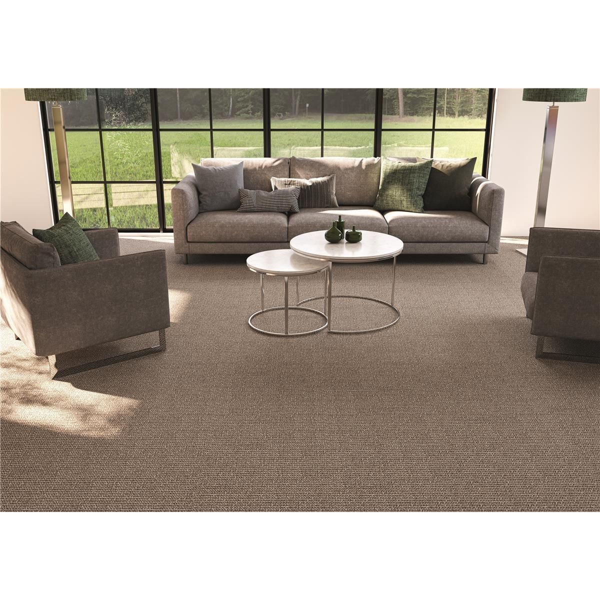 Teppichboden Infloor-Girloon Cantara Schlinge Gelb 005 gemustert - Rollenbreite 400 cm