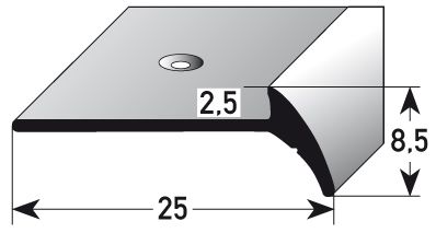 JOKA Fassonprofil gebohrt Alu eloxiert silberfarbig 707868 270 cm 270 cm