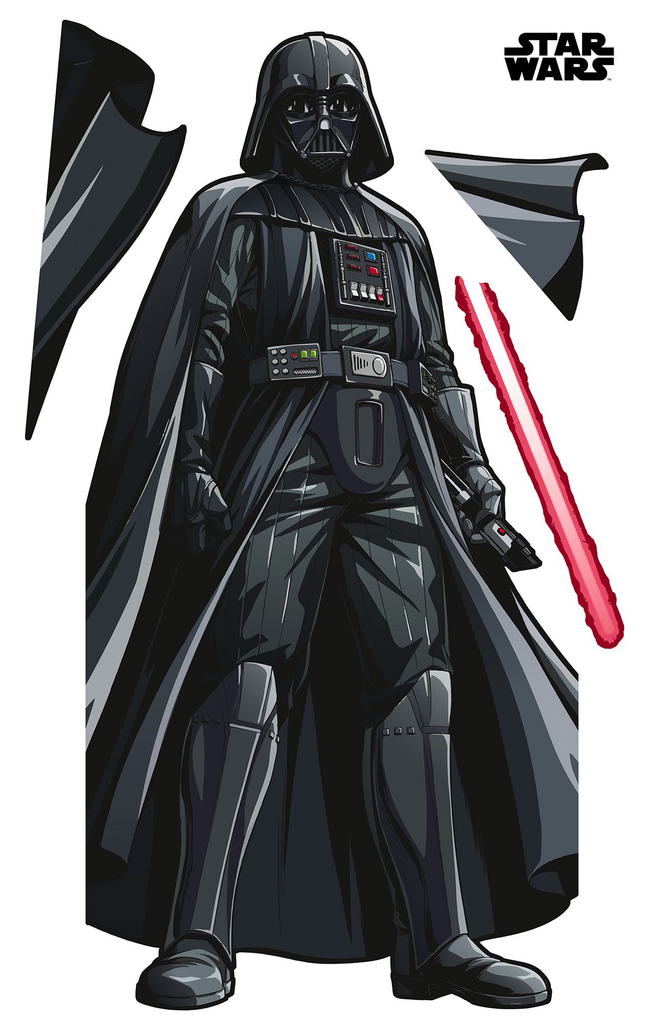 Selbstklebende Vlies Fototapete/Wandtattoo - Star Wars XXL Darth Vader - Größe 127 x 200 cm