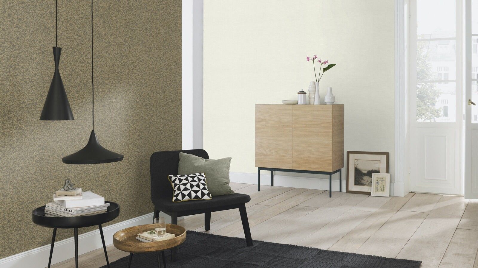 Tapete Culture Grafisch Vinyltapete Gold metallic ansatzfrei 53 cm x 10,05 m