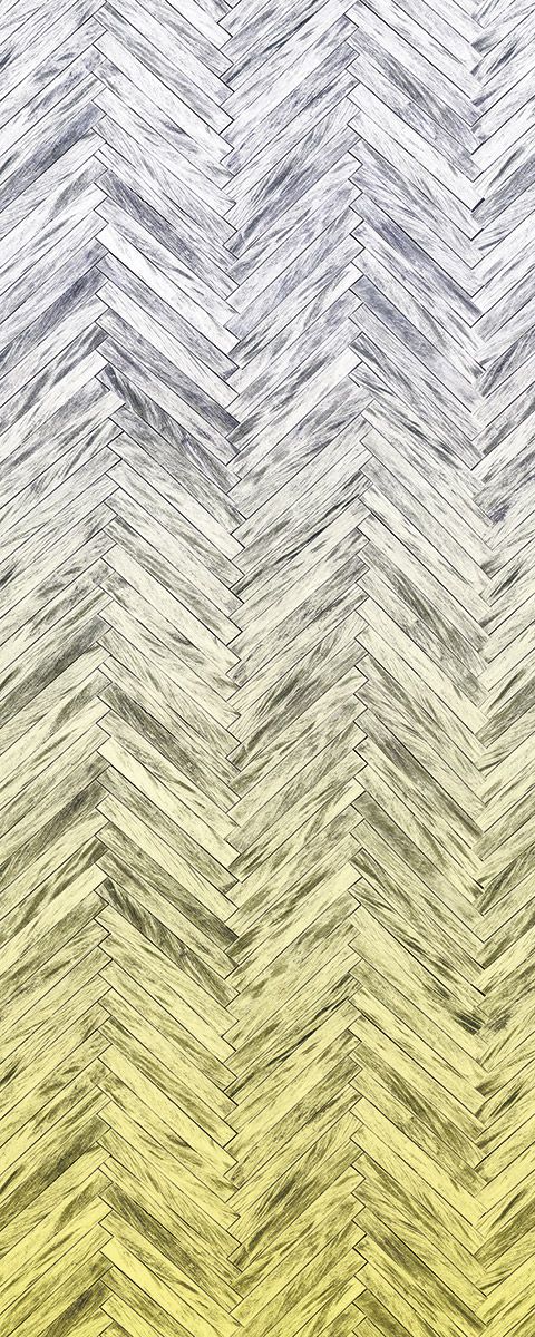 Vlies Fototapete - Herringbone Yellow Panel - Größe 100 x 250 cm