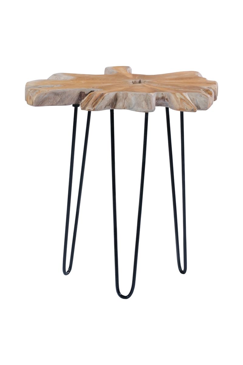 Beistelltisch Woodstock 125 Natural - 40-50 cm (L) x 40-50 cm (B) x 50 cm (H)