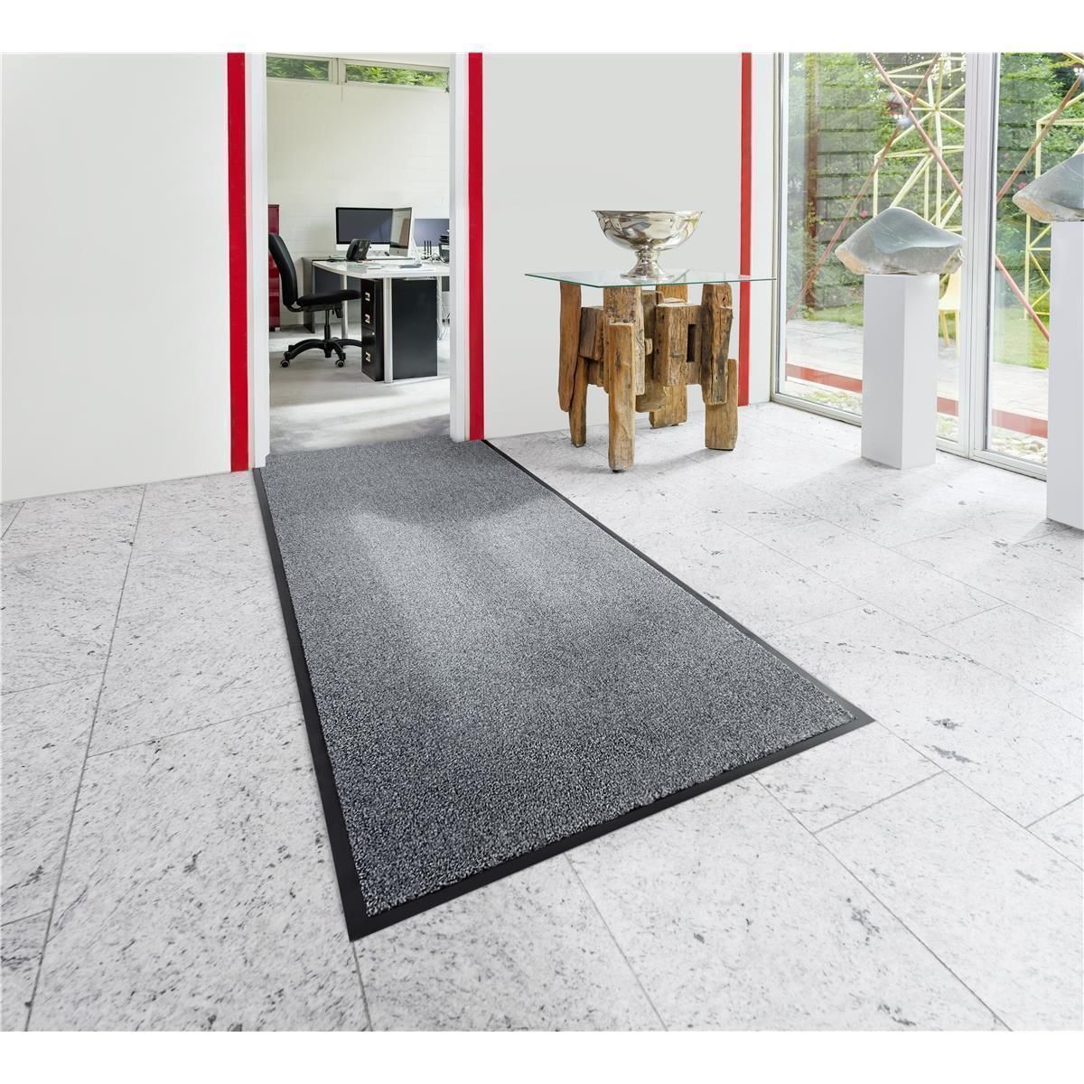 Sauberlauf Anthrazit 33.01 mit Rand - Rollenbreite 90 cm