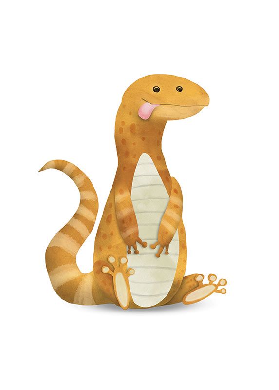 Wandbild - Cute Animal Lizard - Größe 30 x 40 cm