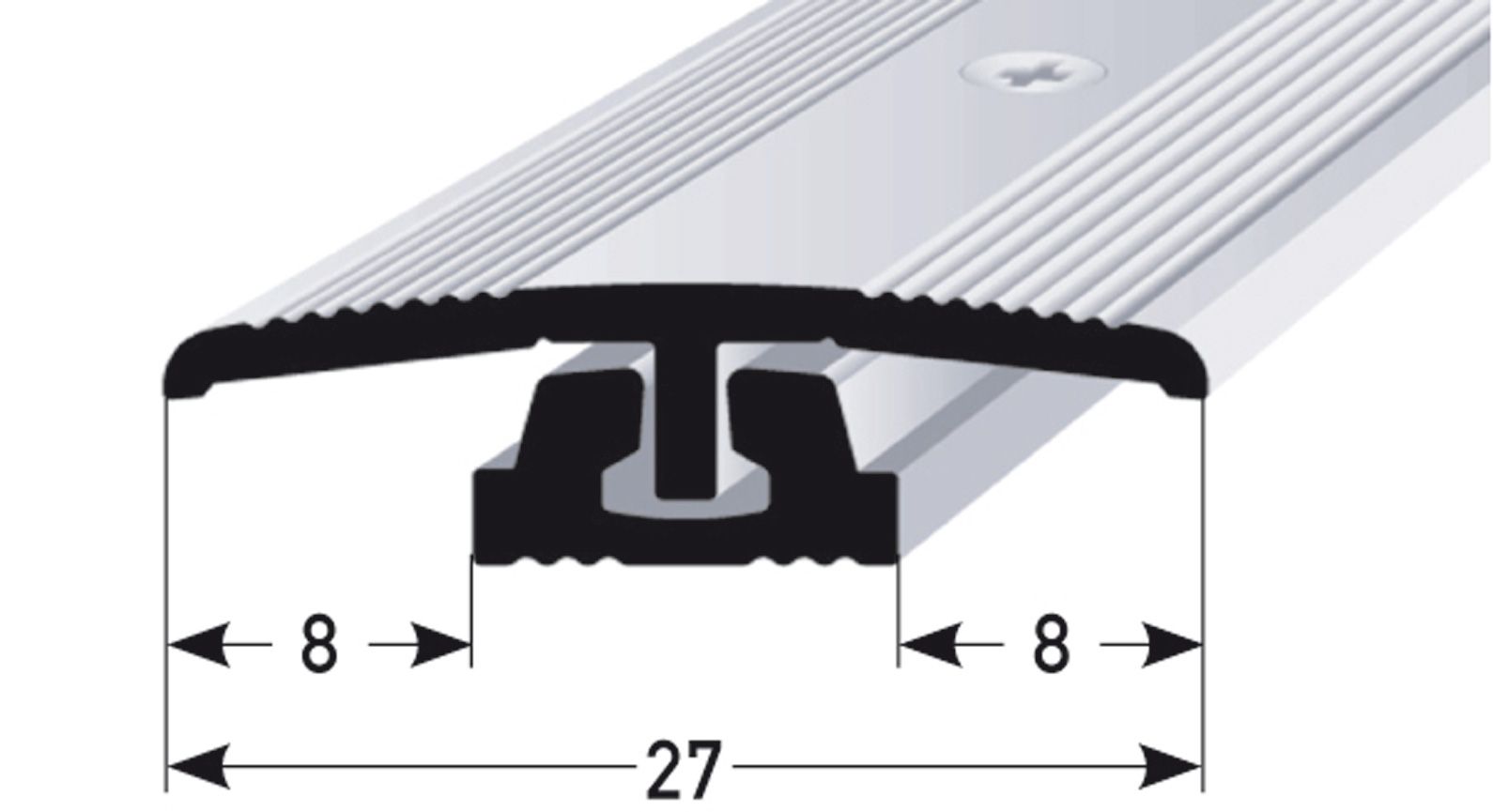 Cavum Übergangsprofil Klick-Design, gebo 490227 90 cm goldfarbig hell 90 x 2,7 cm