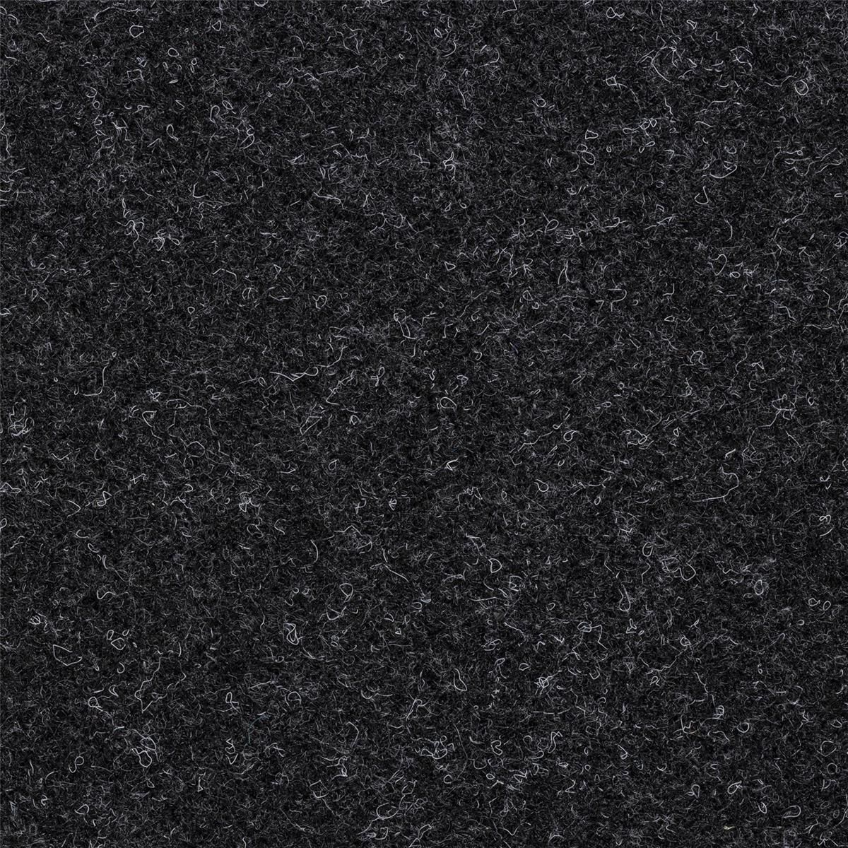 Teppichfliesen 50 x 50 cm Nadelvlies STRONG 966 Modul 181 Schwarz