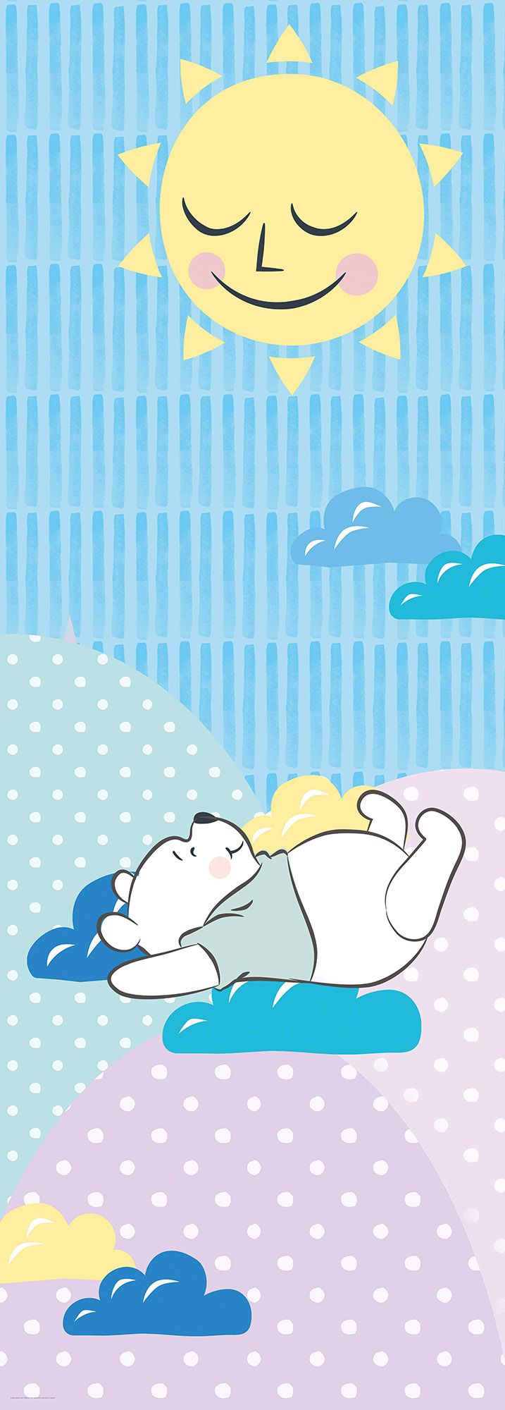 Vlies Fototapete - Winnie the Pooh Take a Nap - Größe 100 x 280 cm