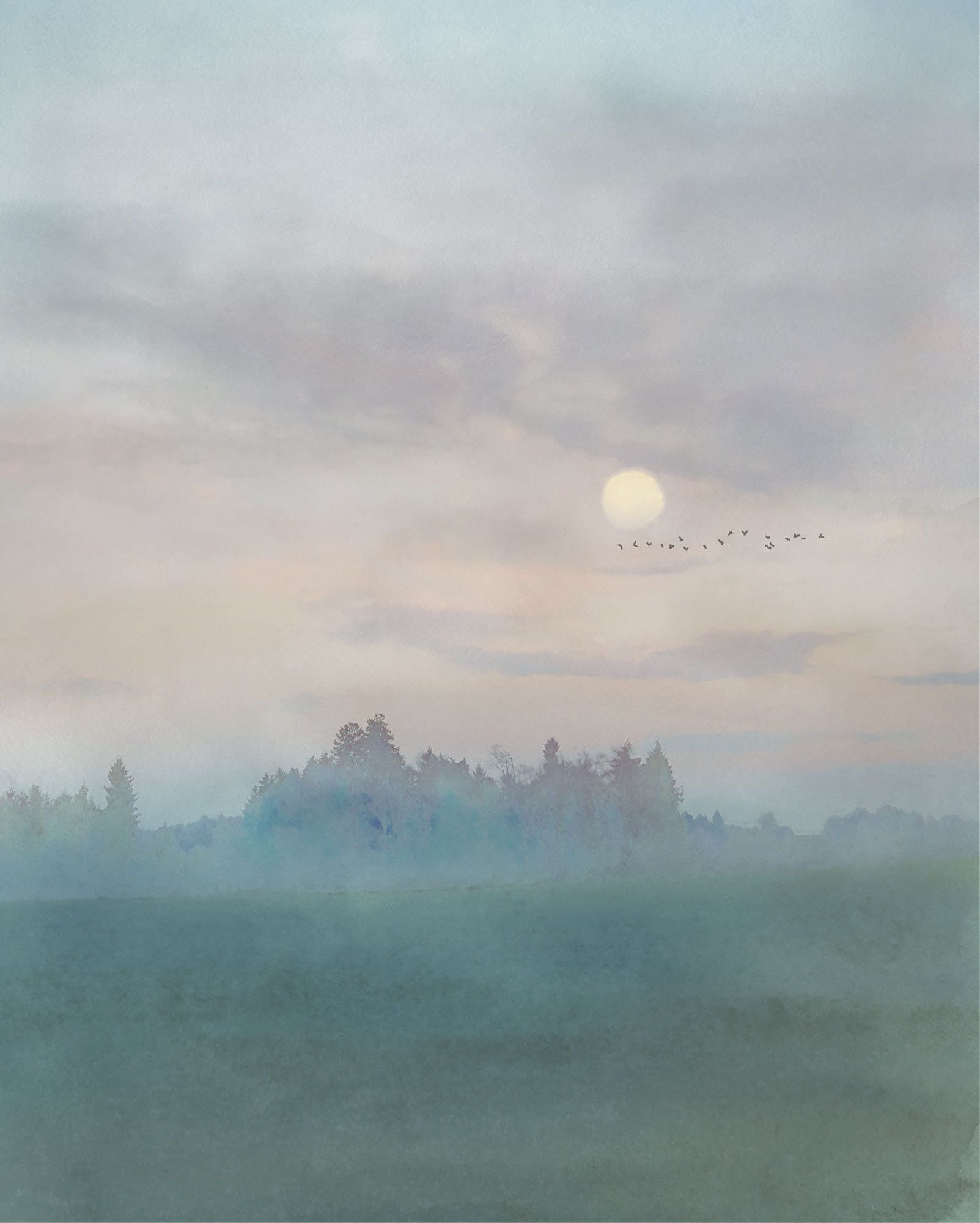Vlies Fototapete - Hazy Hush - Größe 200 x 250 cm