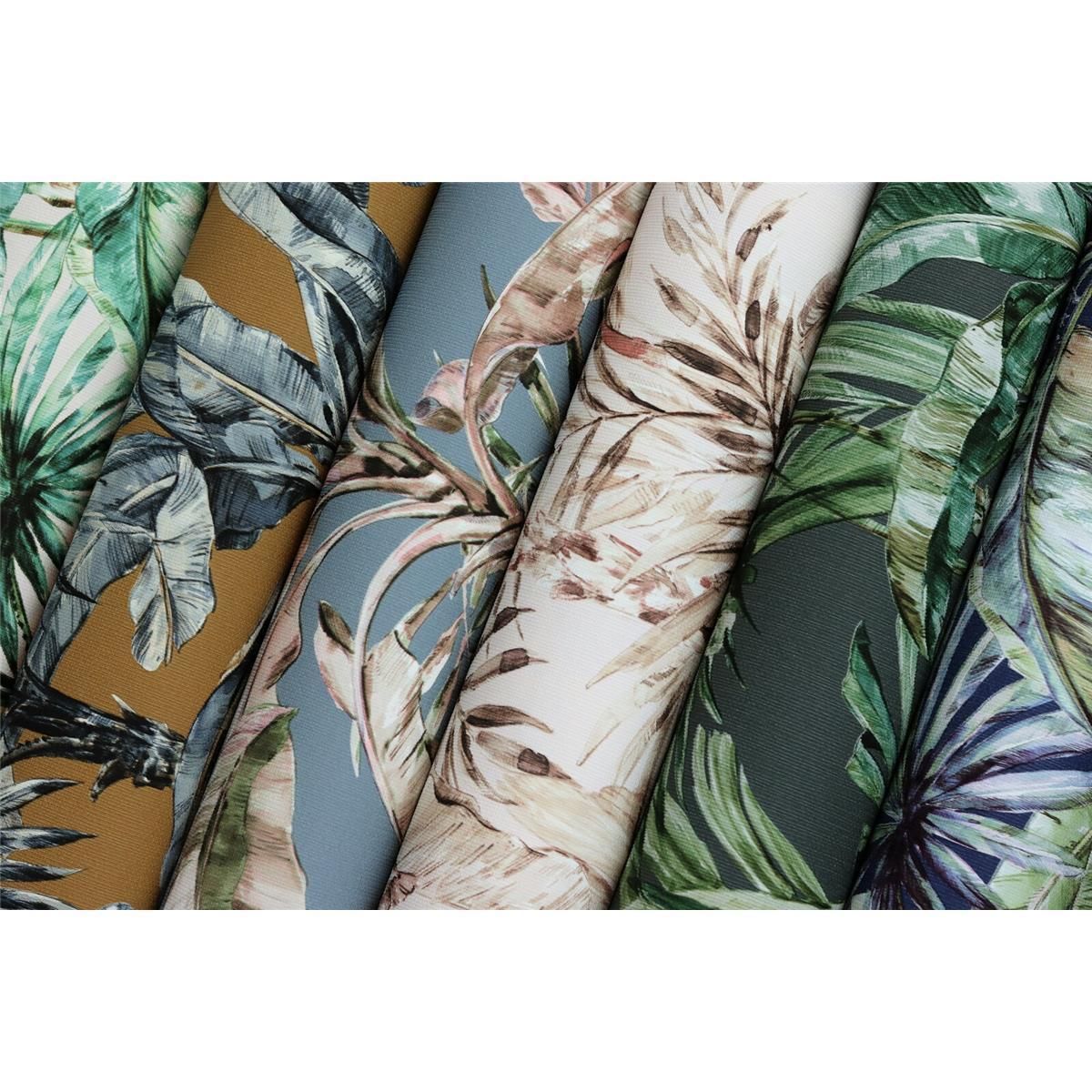 Tapete Nature Botanical Vinyltapete Blaugrau versetzter Ansatz 53 cm x 10,05 m