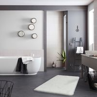 Badematte BALI Weiß - 67 cm x 110 cm