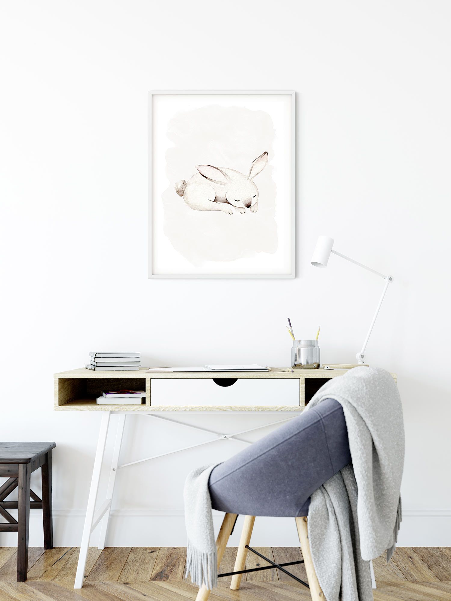 Komar Wandbild - Sleepy Bunny - Größe: 40 x 50 cm