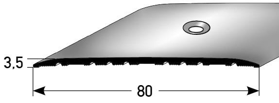 Übergangsprofil 80x3,5 mm silberfarbig 654186 270 cm 270 x 8 x 3,5 cm