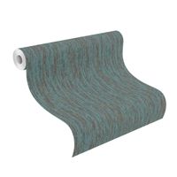 Tapete Basic universell Vinyltapete Dunkeltürkis ansatzfrei 53 cm x 10,05 m