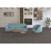 Teppichfliesen 25 x 100 cm selbsthaftend Infloor-Girloon Charme Braun 845 meliert