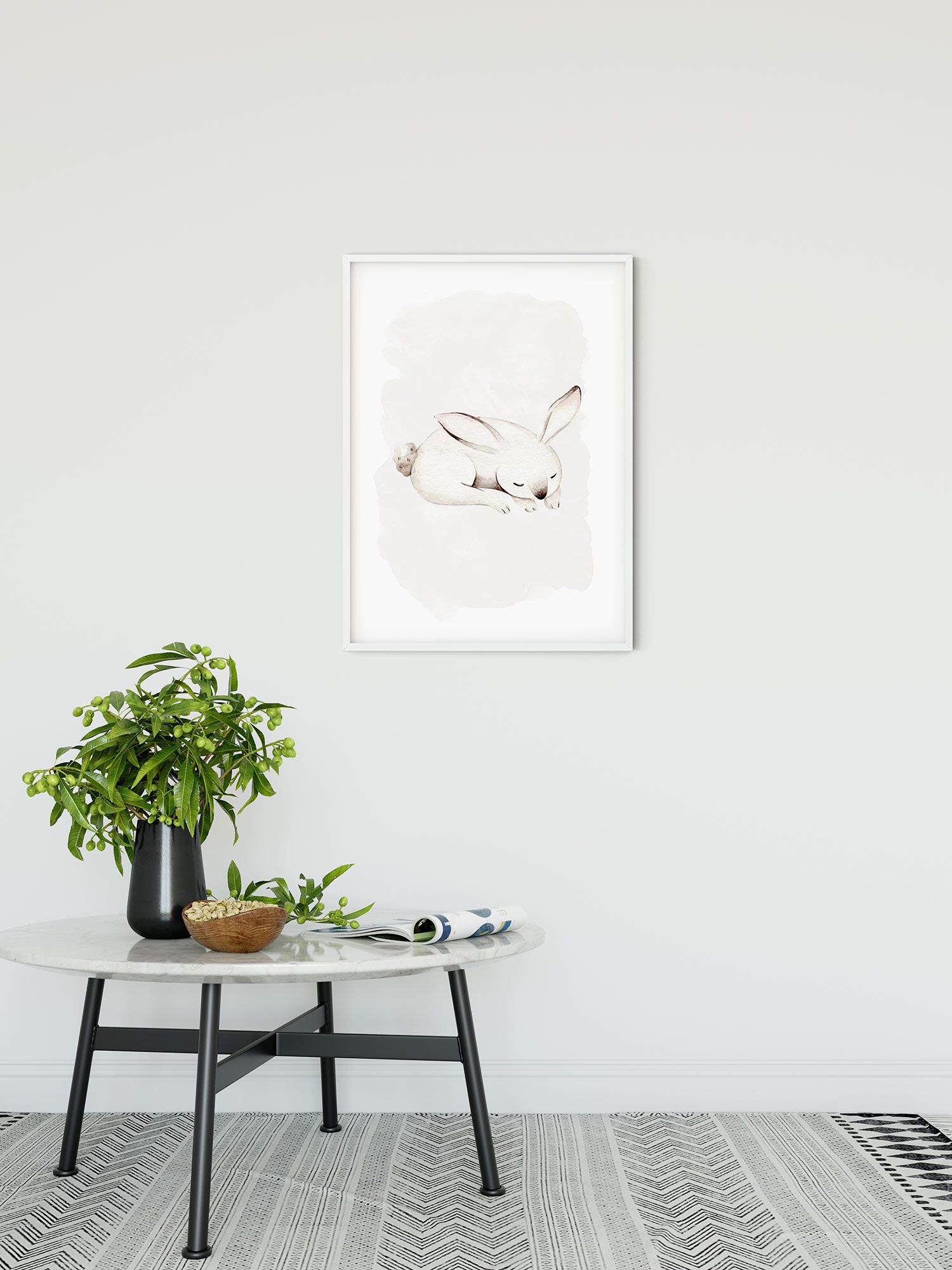 Komar Wandbild - Sleepy Bunny - Größe: 30 x 40 cm