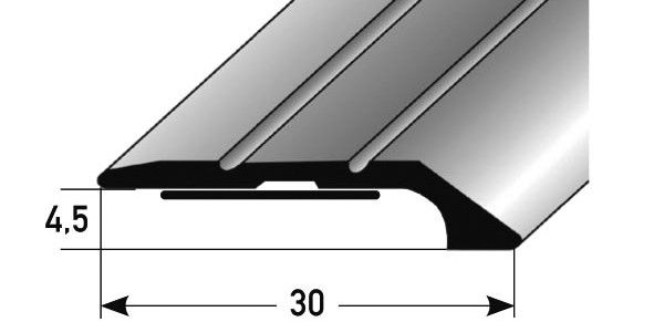 Abschlussprofil Alu eloxiert selbstkl. alu silber 081128 270cm