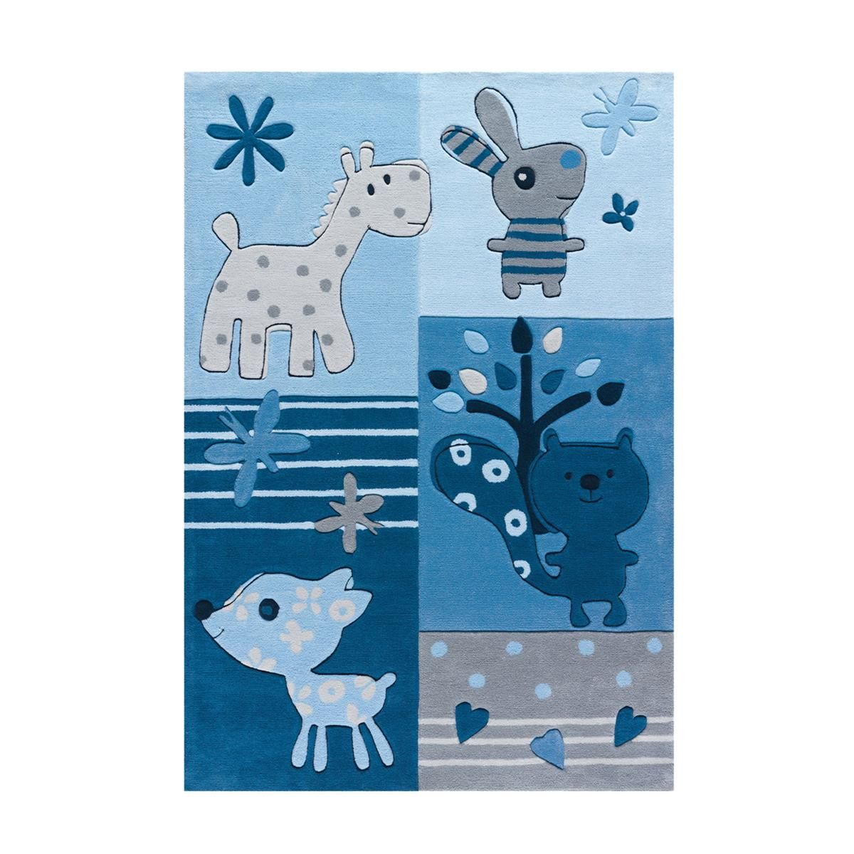 Teppich Sam 4151 Blau Animals 140 cm x 200 cm