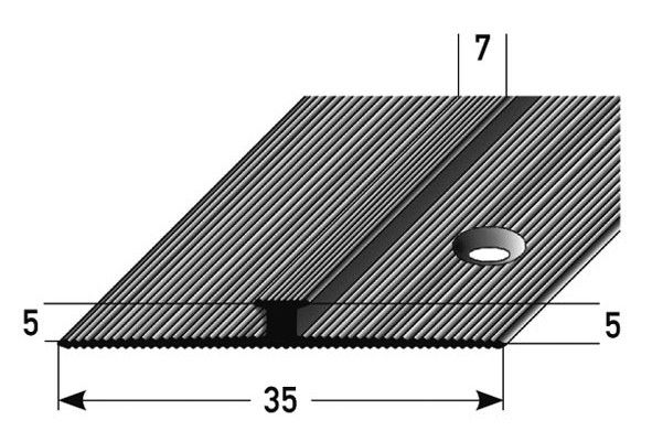Anstoßprofil 5/5 doppelseitig alu silber 360315 270cm 270 x 5 cm