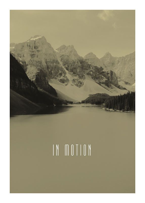 Komar Wandbild - Word Lake In Motion Sand - Größe: 30 x 40 cm