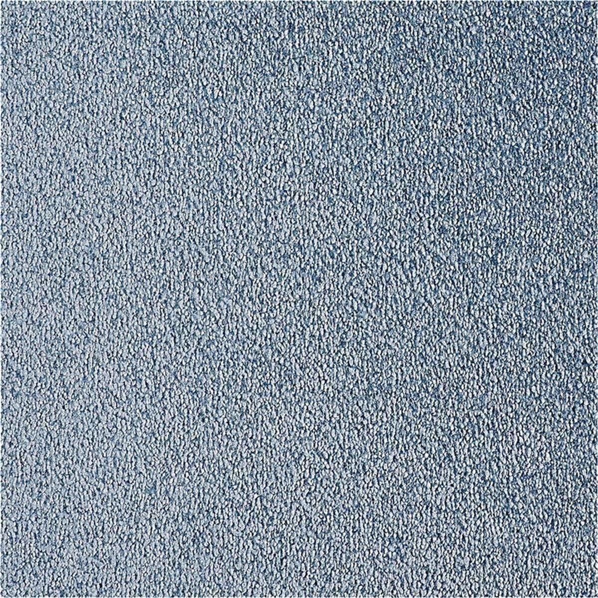 Teppichfliesen 25 x 100 cm selbsthaftend INFLOOR-GIRLOON Cosy-MO Blau 321 uni