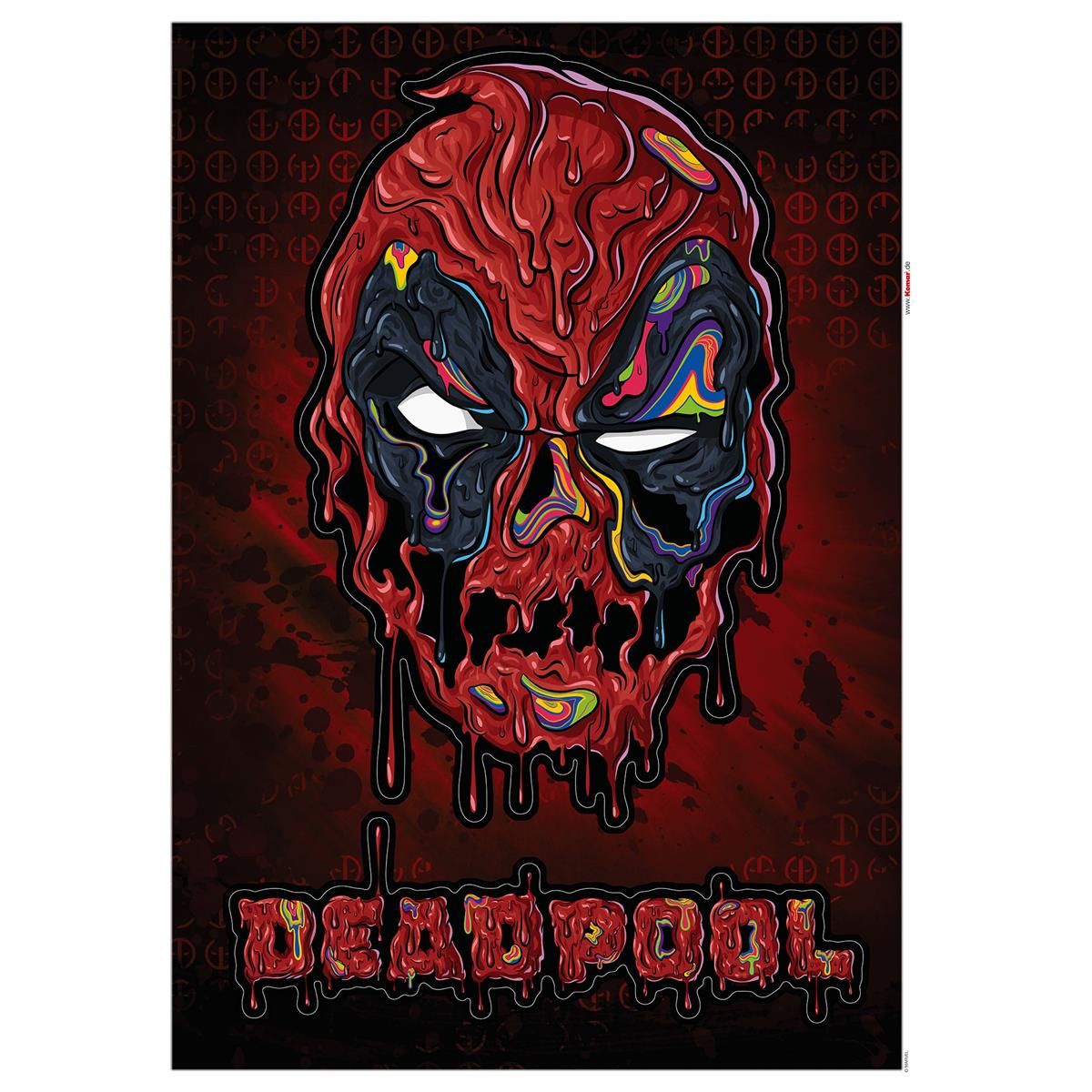 Wandtattoo - Deadpool Meltpool  - Größe 50 x 70 cm