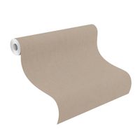 Tapete Basic universell Vinyltapete Leinen dunkel ansatzfrei 53 cm x 10,05 m