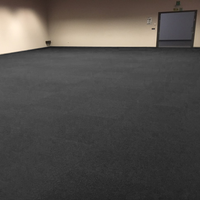 Messeboden Traffic-Fliese EXPOQUADRA Pure Solid Black 1040 - Sommer Needlepunch - 100 cm x 100 cm