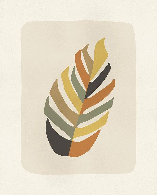 Komar Wandbild - Clay Leaf  - Größe: 40 x 50 cm