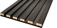 Wand- Akustikpaneel Wotaneiche Dreieck mit 6 Lamellen V1 B/H 48,4 cm / 275 cm