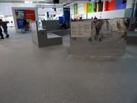 Messeboden flacher Nadelvlies mit Pailetten EXPOGLITTER Silver 0915 ohne Schutzfolie - Rollenbreite 200 cm