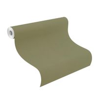 Tapete Basic universell Vinyltapete Kaki ansatzfrei 53 cm x 10,05 m
