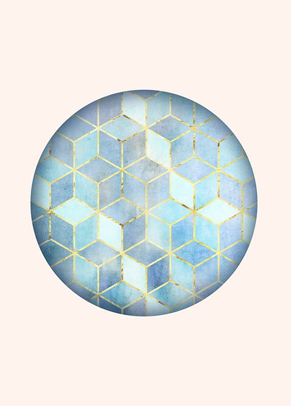 Komar Wandbild - Mosaik Circle Azzuro - Größe: 30 x 40 cm