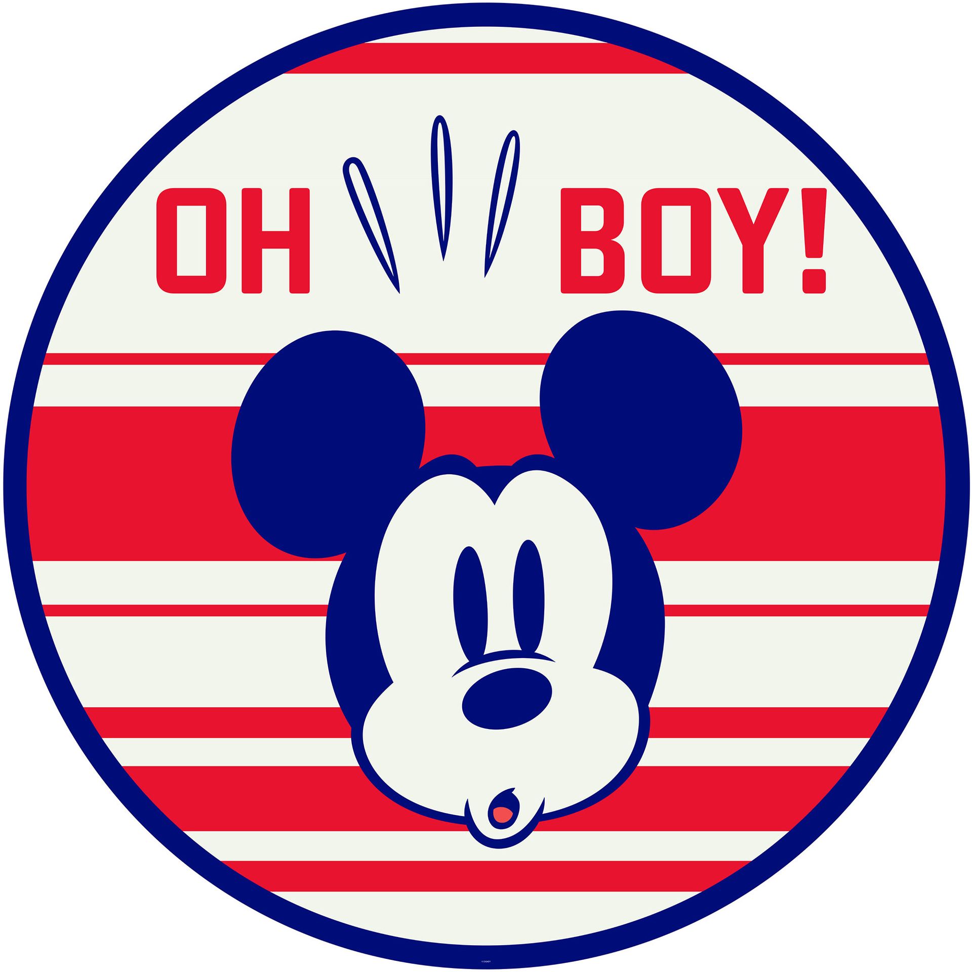 Selbstklebende Vlies Fototapete/Wandtattoo - Mickey Oh Boy - Größe 125 x 125 cm