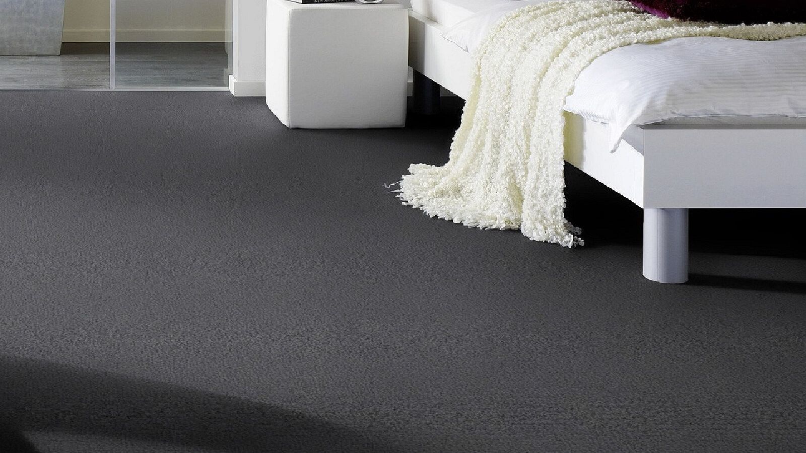 Teppichboden Vorwerk Superior 1069 BARISTA Velours Grau 5Y34 - Rollenbreite 400 cm