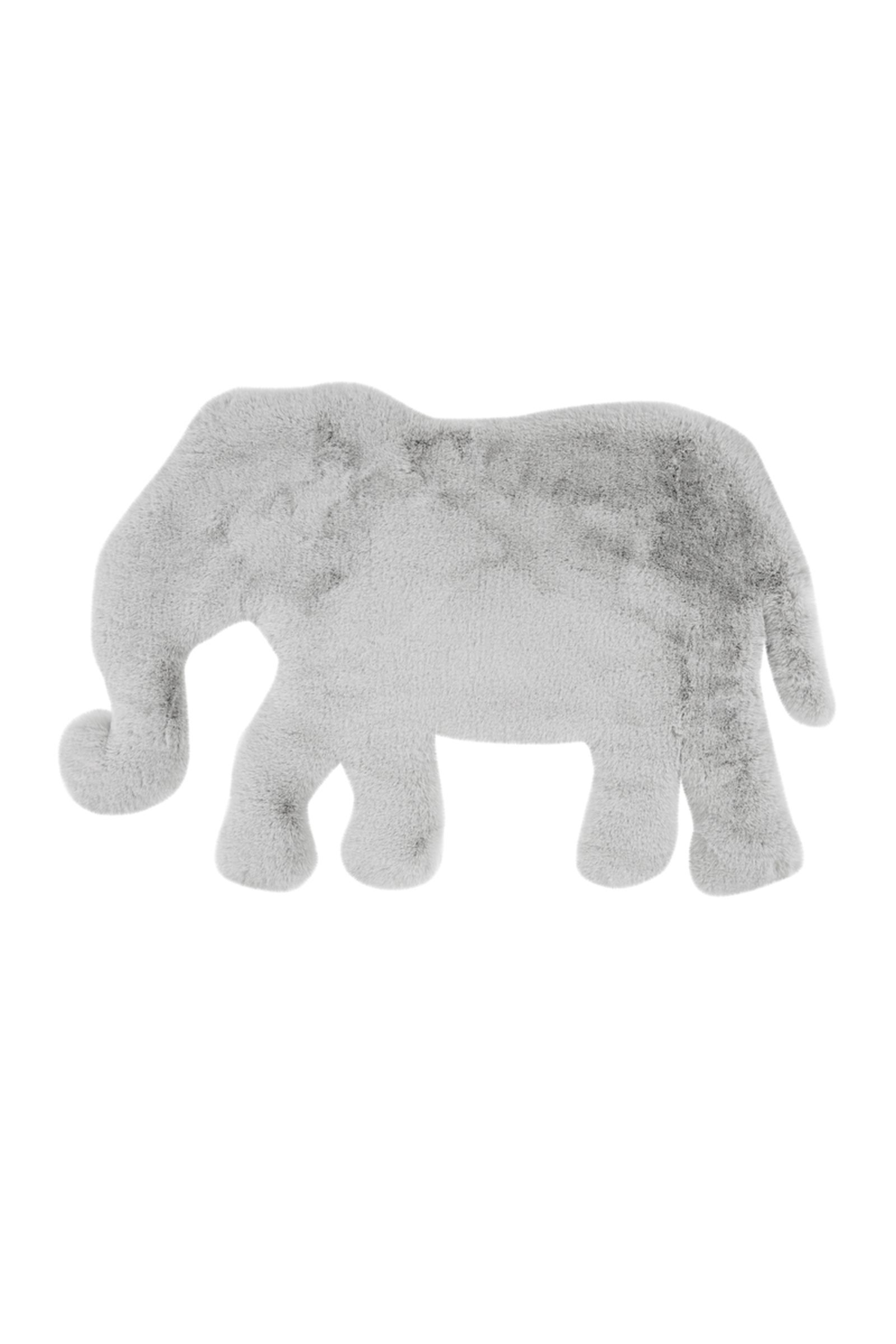 Teppich Lovely Kids 125-Elephant Grau / Blau 60 cm x 90 cm