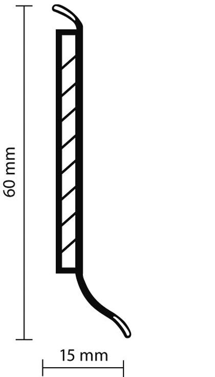 Döllken S 60 TOP Kernsockelleisten 515 cm