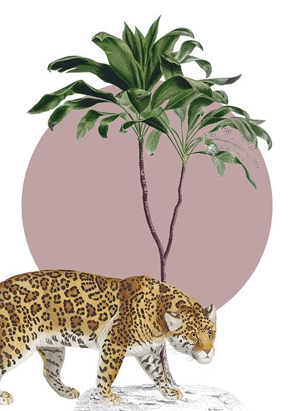 Komar Wandbild - Botanical Garden Jaguar  - Größe: 50 x 70 cm