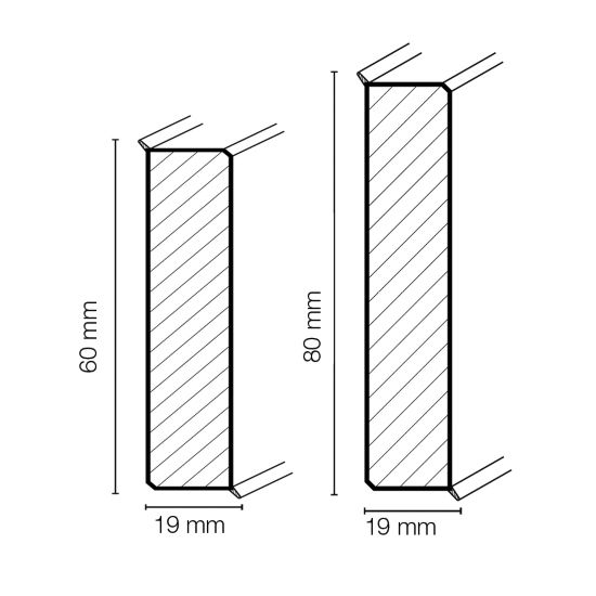 Cubu flex life XL 80/19 1246 platinsilber 250 x 8 x 19 cm