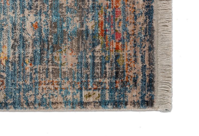 Teppich MYSTIK Blau-Beige - 200 cm x 285 cm