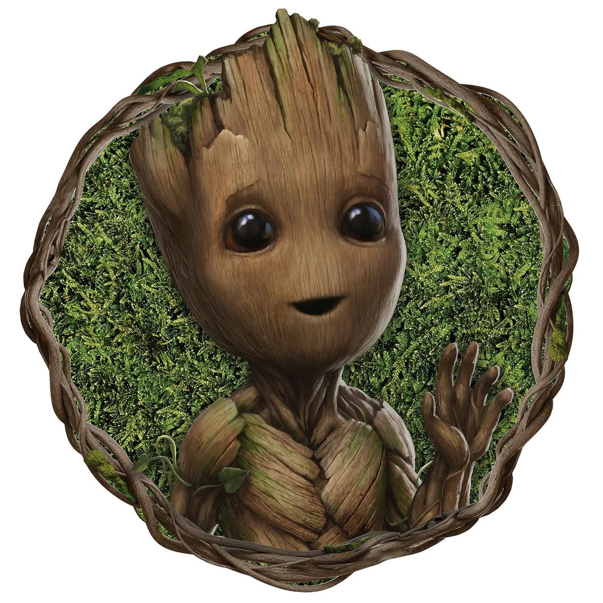 Selbstklebende Vlies Fototapete/Wandtattoo - Groot Little Twig  - Größe 125 x 125 cm