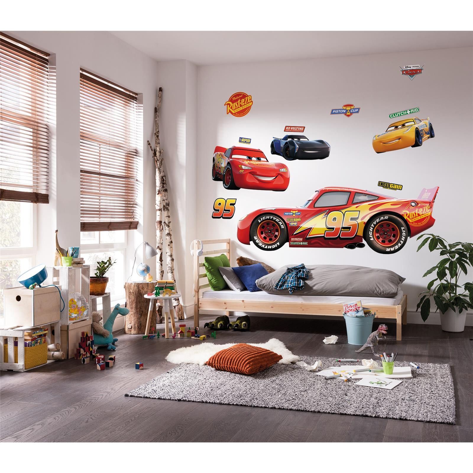 Selbstklebende Vlies Fototapete/Wandtattoo - Cars XXL - Größe 127 x 200 cm